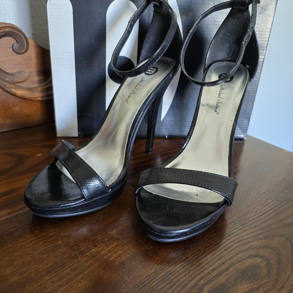 Black ,strappey heels